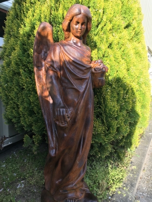 Stehender Engel aus Oxid - 105 cm - Stein